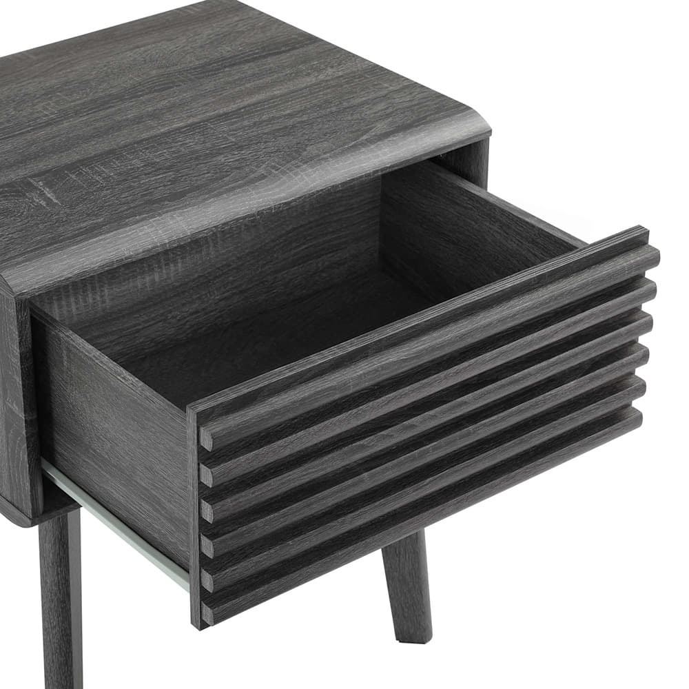 Render End Table / Nightstand in Charcoal by Modway - Image 2