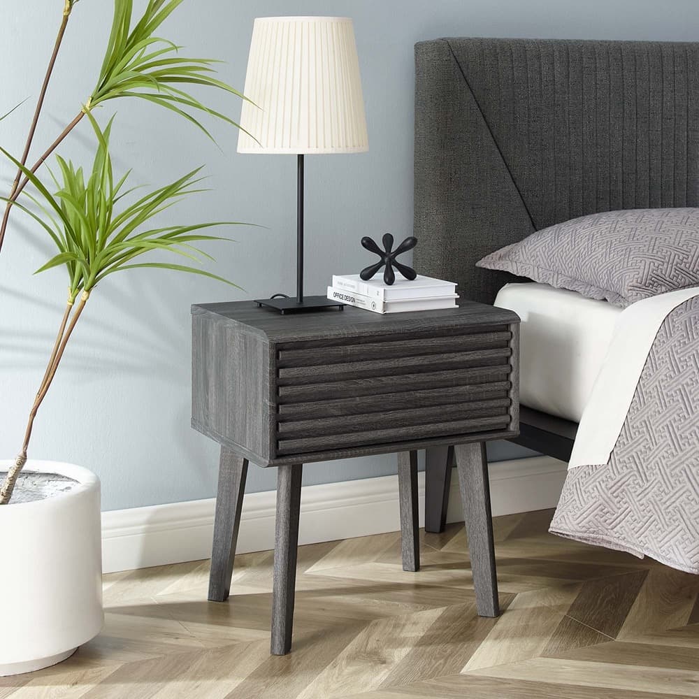 Render End Table / Nightstand in Charcoal by Modway - Image 5