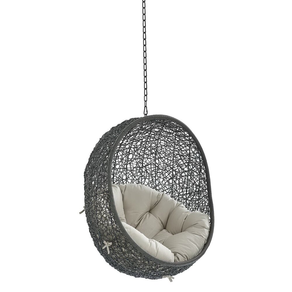 Hide Sunbrella® Fabric Swing Outdoor Patio Lounge Chair Without Stand in Gray Beige by Modway