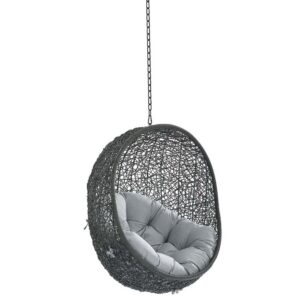 Hide Sunbrella® Fabric Swing Outdoor Patio Lounge Chair Without Stand in Gray Gray by Modway