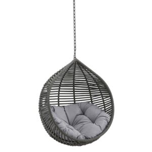 Garner Teardrop Outdoor Patio Swing Chair Without Stand in Gray Gray by Modway