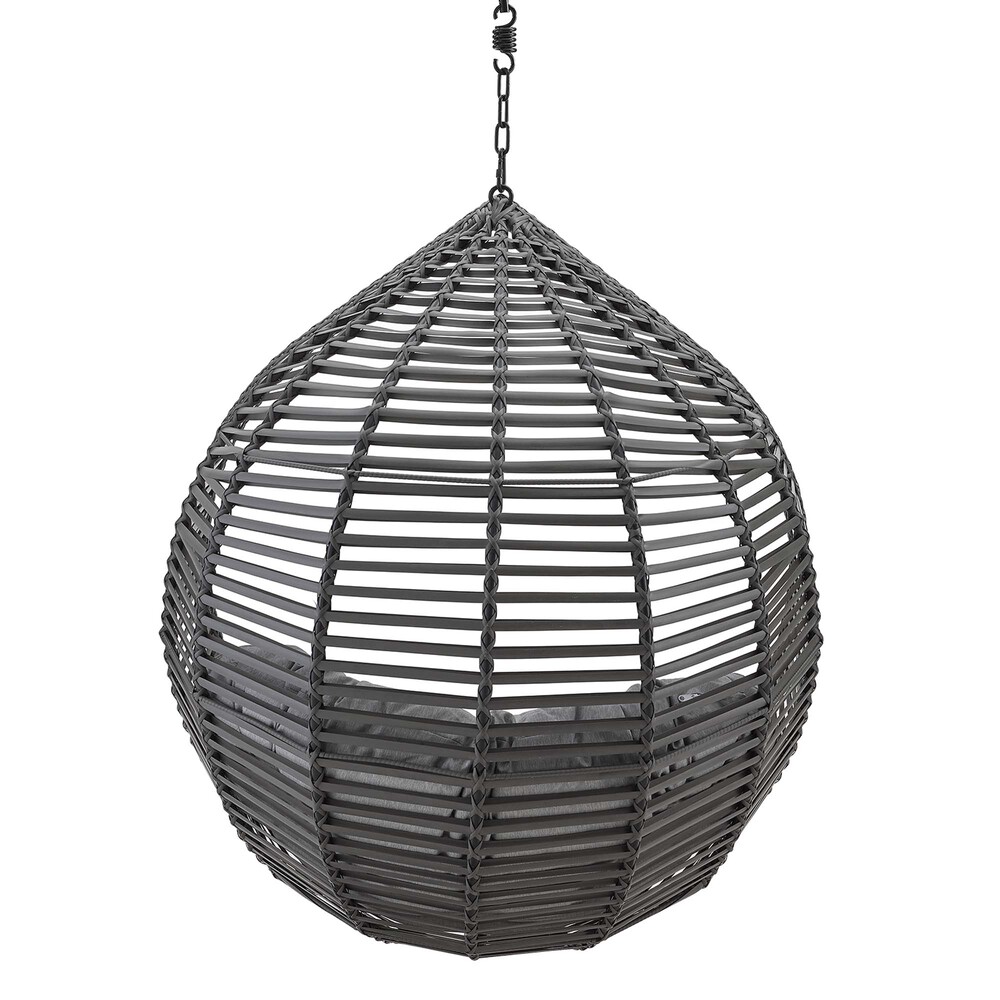 Garner Teardrop Outdoor Patio Swing Chair Without Stand in Gray Gray by Modway - Image 3