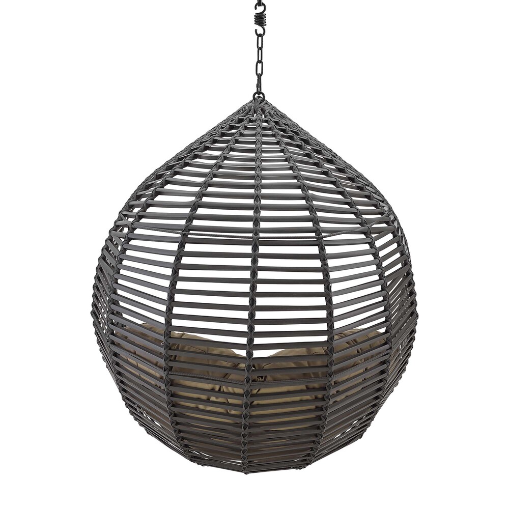 Garner Teardrop Outdoor Patio Swing Chair Without Stand in Gray Mocha by Modway - Image 3