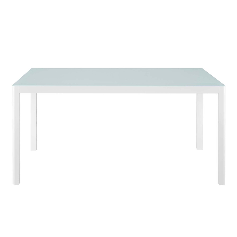 Raleigh 5 Piece Outdoor Patio Aluminum Dining Set in White Navy by Modway - Image 8