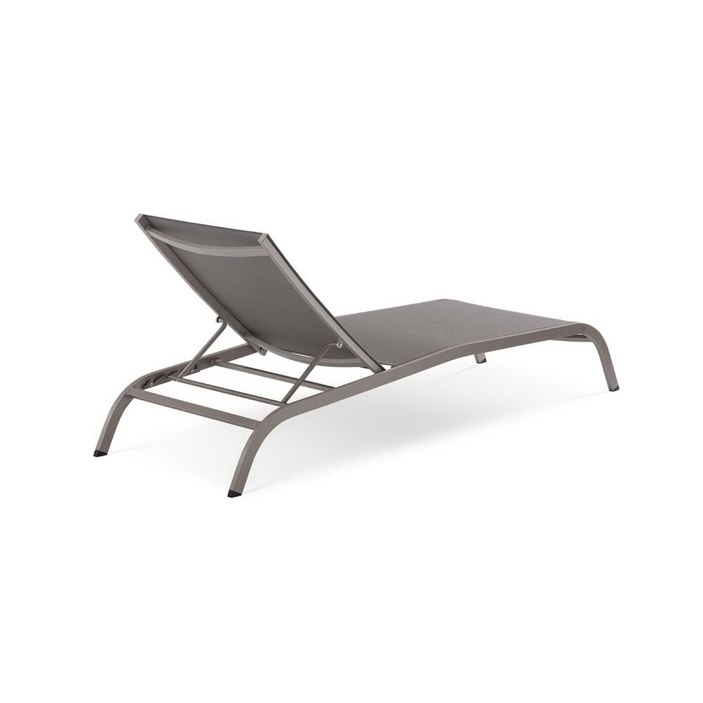 Savannah Outdoor Patio Mesh Chaise Lounge Set of 4 in Gray by Modway - Image 3