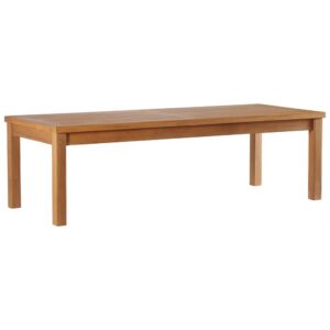 Upland Outdoor Patio Teak Wood Coffee Table in Natural by Modway