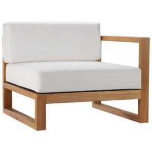 Upland Outdoor Patio Right-Arm Chair in Natural White by Modway