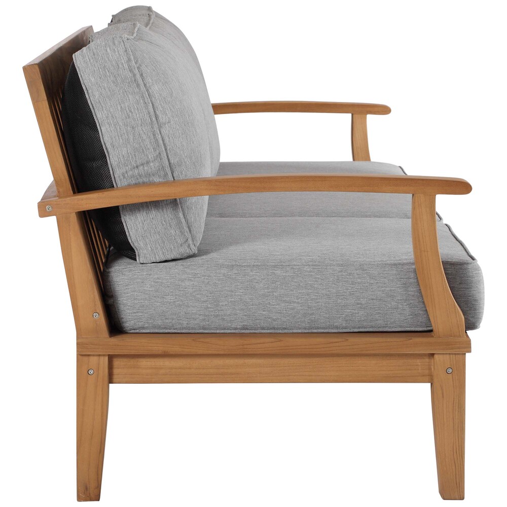 Marina Outdoor Patio Teak Sofa in Natural Gray by Modway - Image 2