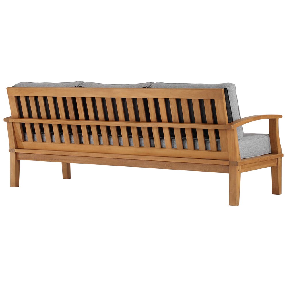 Marina Outdoor Patio Teak Sofa in Natural Gray by Modway - Image 3