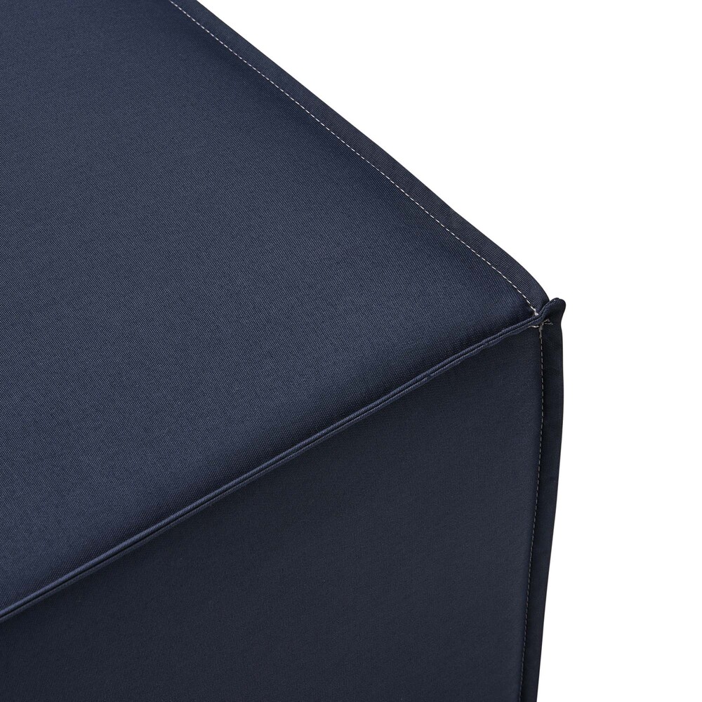 Saybrook Outdoor Patio Upholstered Sectional Sofa Ottoman in Navy by Modway - Image 5