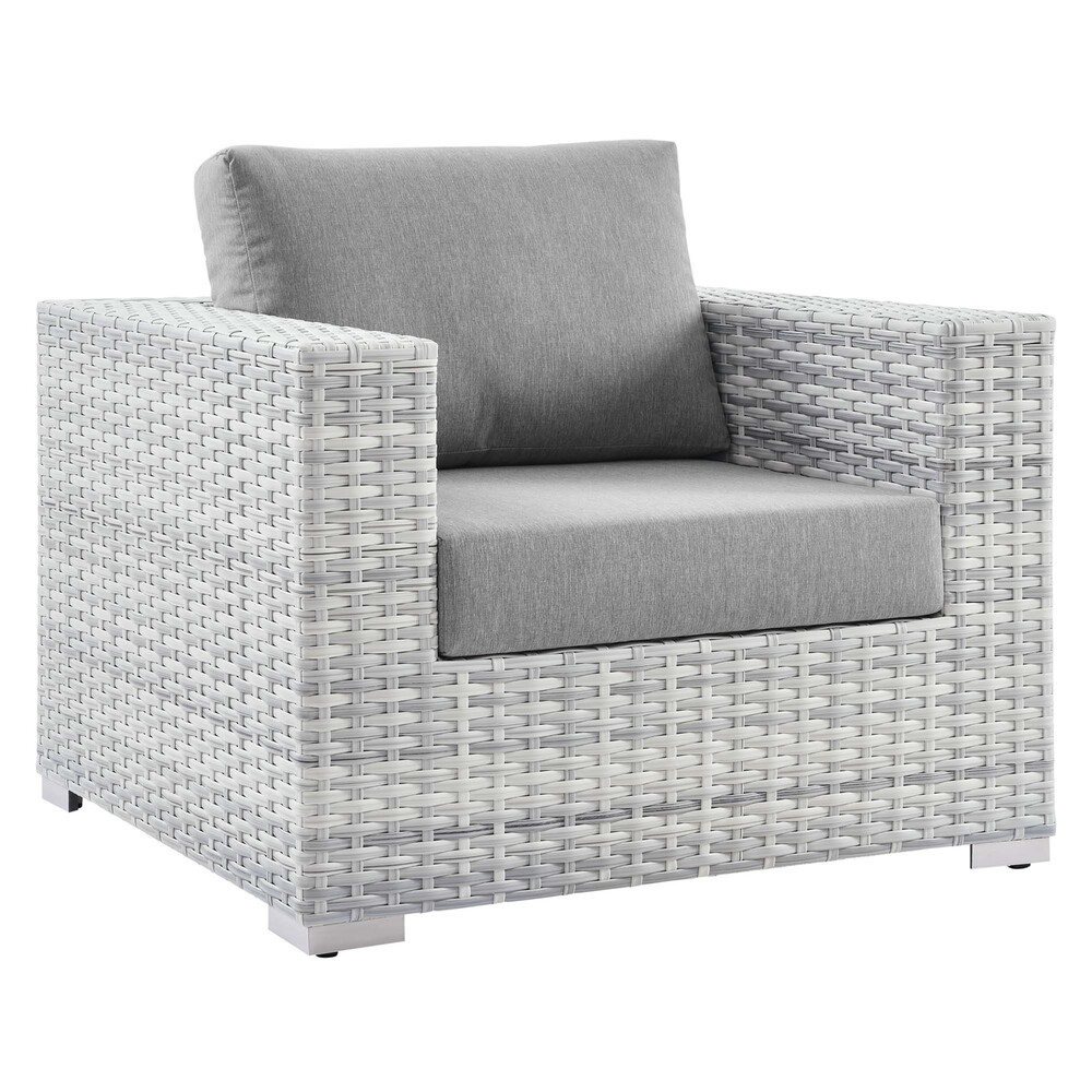 Convene Outdoor Patio Armchair in Light Gray Gray by Modway