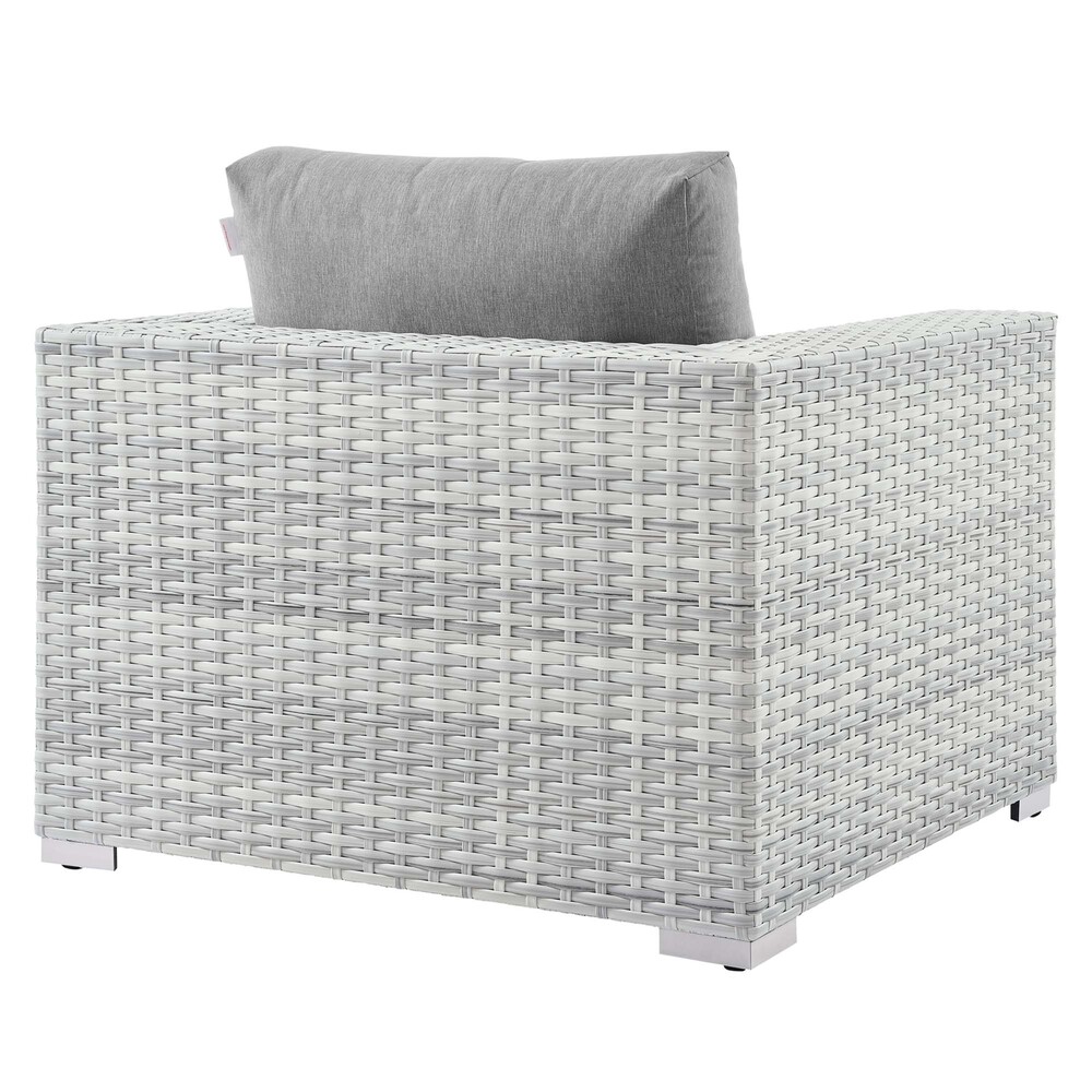 Convene Outdoor Patio Armchair in Light Gray Gray by Modway - Image 3