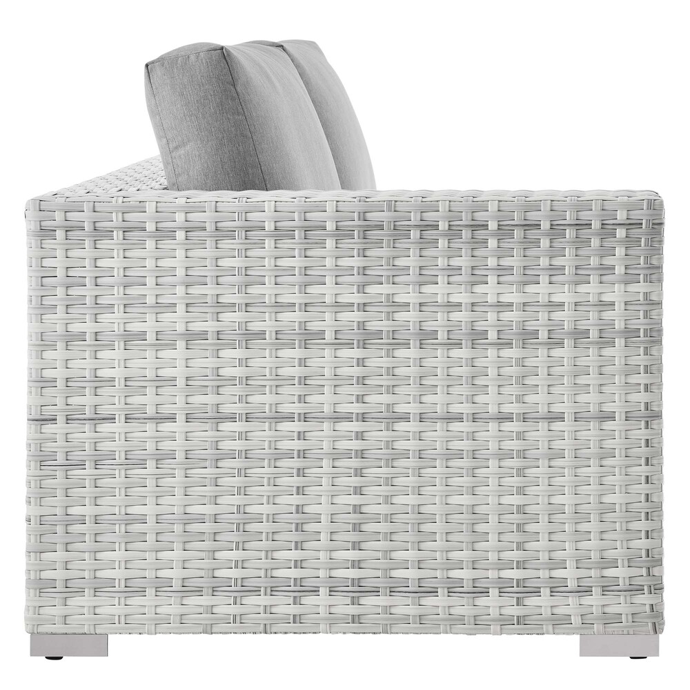 Convene Outdoor Patio Left-Arm Loveseat in Light Gray Gray by Modway - Image 2