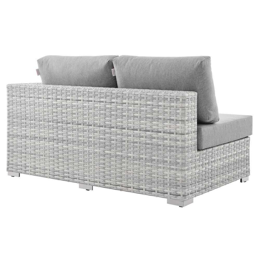 Convene Outdoor Patio Left-Arm Loveseat in Light Gray Gray by Modway - Image 3