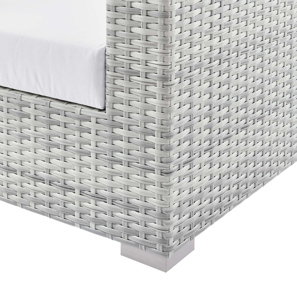 Convene Outdoor Patio Sofa in Light Gray White by Modway - Image 5