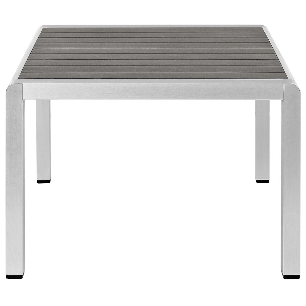 Shore 7 Piece Sunbrella® Fabric Outdoor Patio Aluminum Set in Silver Navy by Modway - Image 11