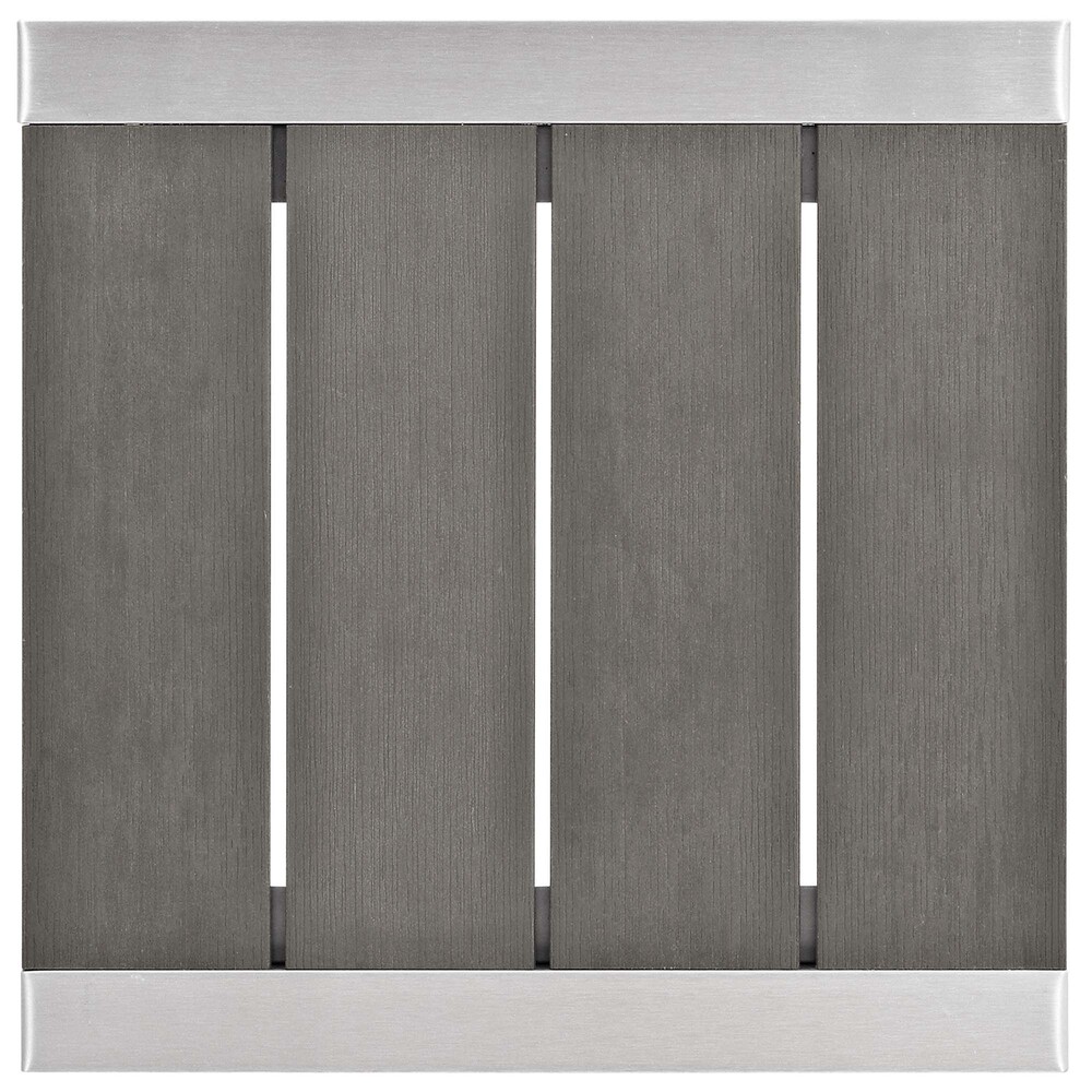 Shore 7 Piece Sunbrella® Fabric Outdoor Patio Aluminum Set in Silver Navy by Modway - Image 14
