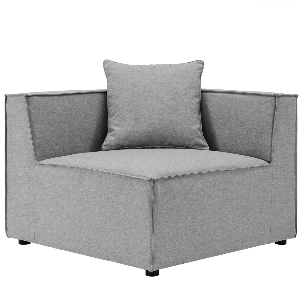 Saybrook Outdoor Patio Upholstered Loveseat and Ottoman Set in Gray by Modway - Image 2