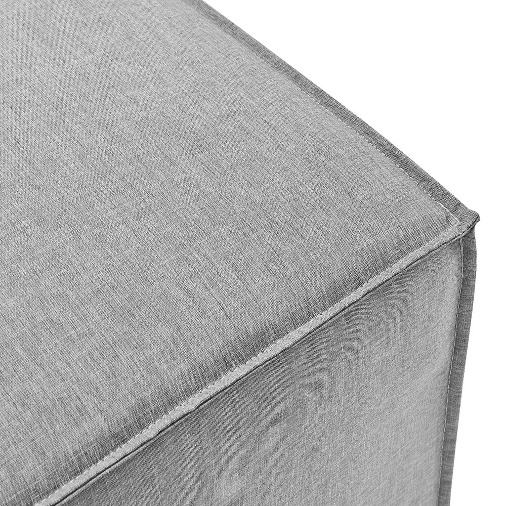 Saybrook Outdoor Patio Upholstered Loveseat and Ottoman Set in Gray by Modway - Image 5
