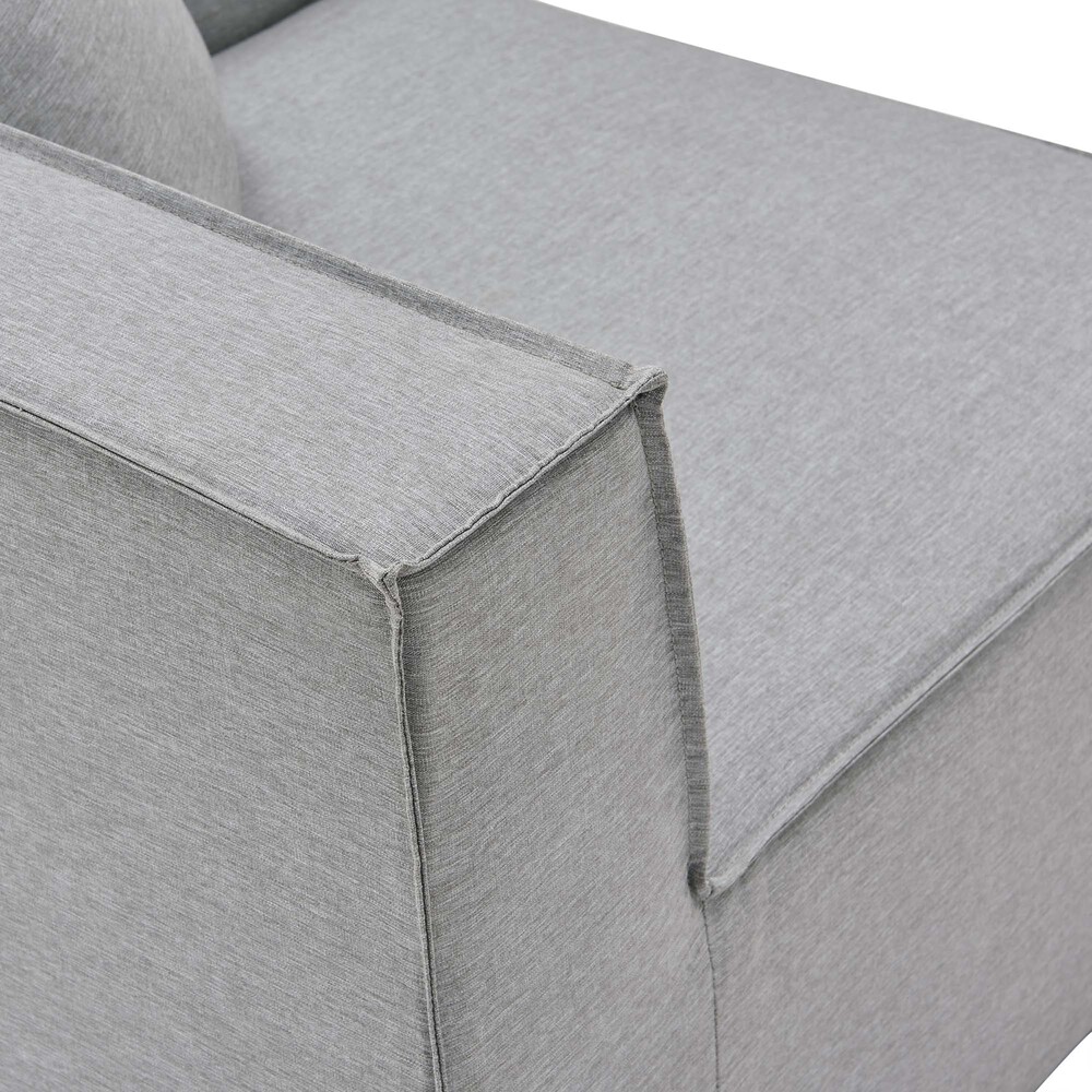 Saybrook 6-Piece Outdoor Patio Upholstered Sectional Sofa in Gray by Modway - Image 9