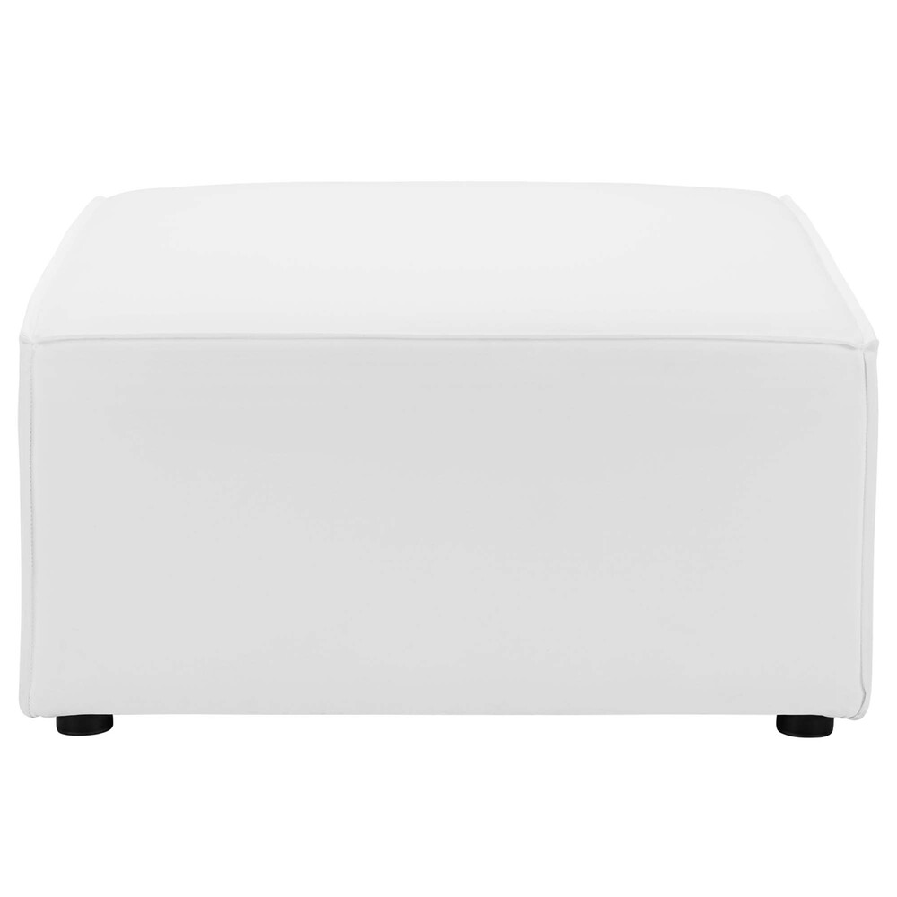 Saybrook 6-Piece Outdoor Patio Upholstered Sectional Sofa in White by Modway - Image 11