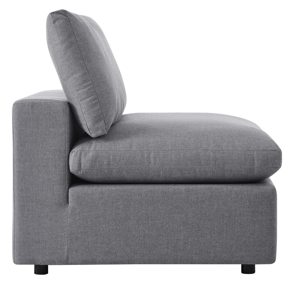 Commix Sunbrella® Outdoor Patio Armless Chair in Gray by Modway - Image 4