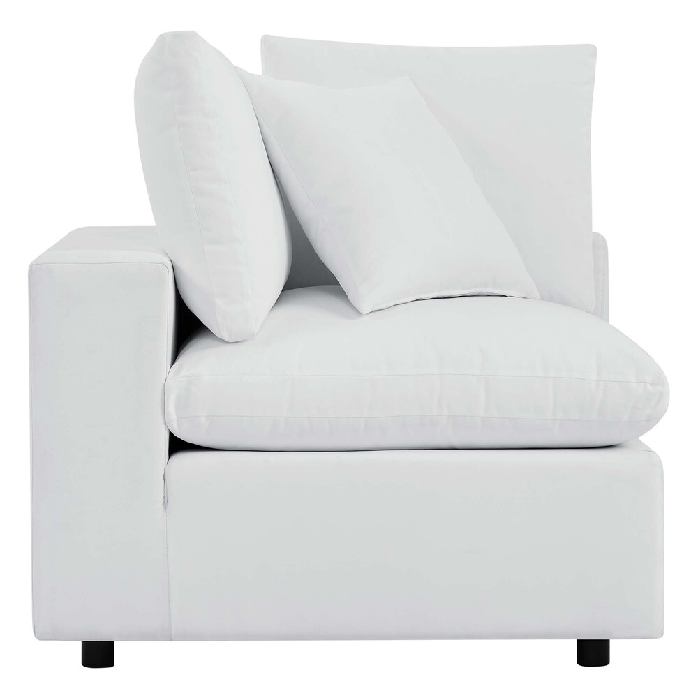 Commix Sunbrella® Outdoor Patio Corner Chair in White by Modway - Image 4