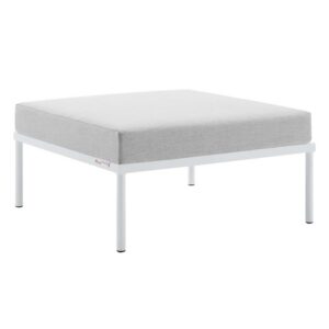 Harmony Sunbrella® Outdoor Patio Aluminum Ottoman in Gray by Modway