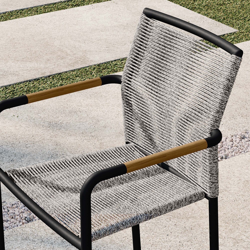 Serenity Outdoor Patio Armchairs Set of 2 in Light Gray by Modway - Image 8