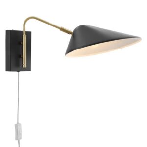 Journey 7" Swing Arm Wall Sconce by Modway in Black by Modway
