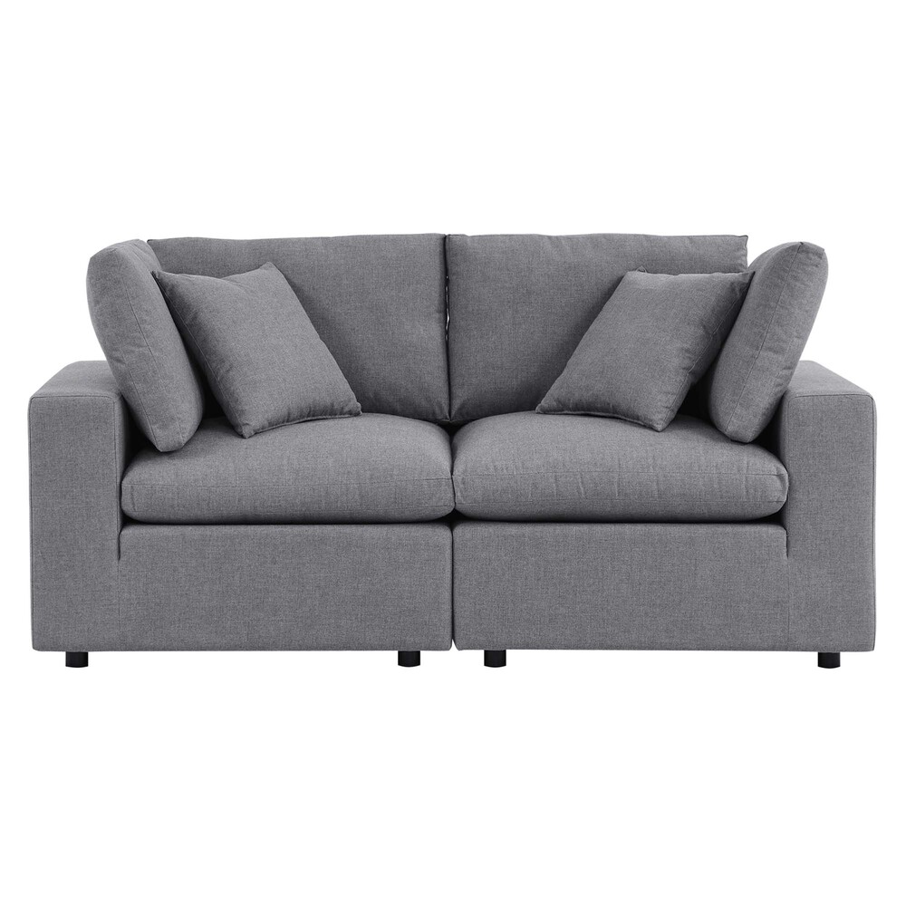 Commix Sunbrella® Outdoor Patio Loveseat in Gray by Modway - Image 3