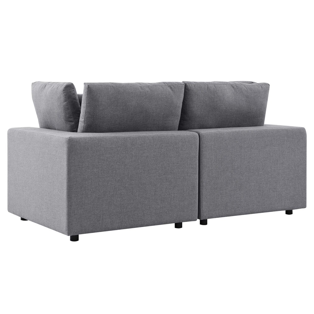 Commix Sunbrella® Outdoor Patio Loveseat in Gray by Modway - Image 4