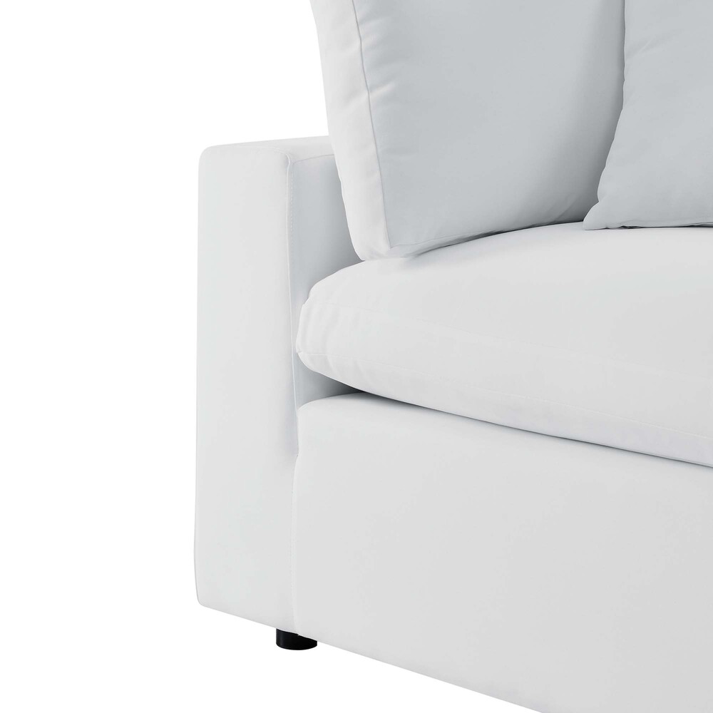 Commix Sunbrella® Outdoor Patio Loveseat in White by Modway - Image 6