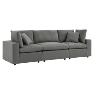 Commix Overstuffed Outdoor Patio Sofa in Charcoal by Modway