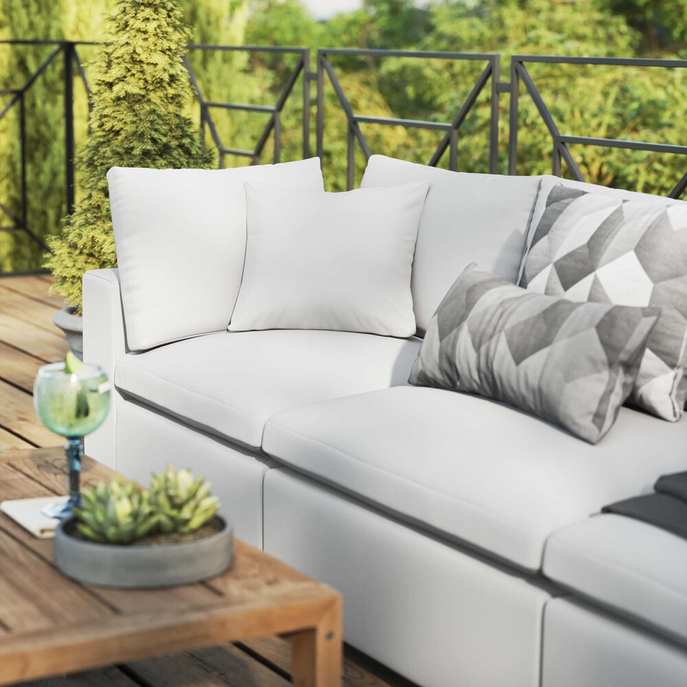 Commix Overstuffed Outdoor Patio Sofa in White by Modway - Image 11