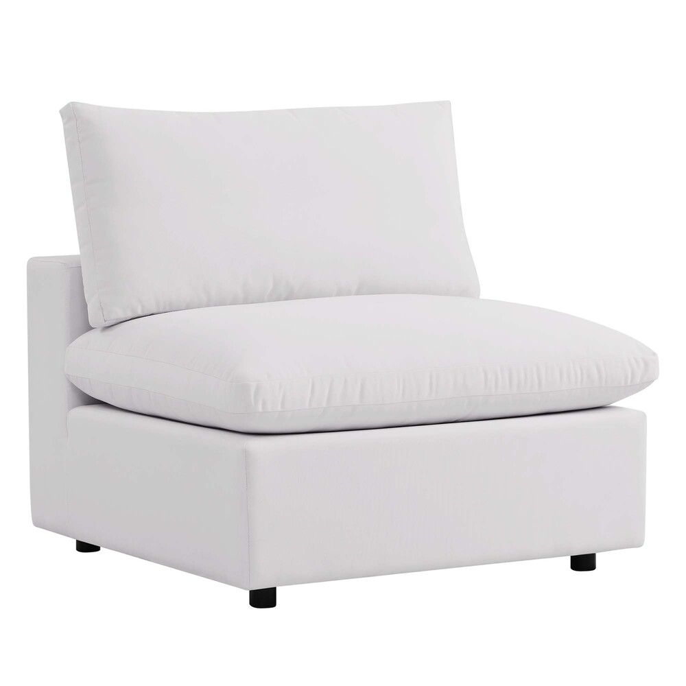 Commix Overstuffed Outdoor Patio Sofa in White by Modway - Image 5