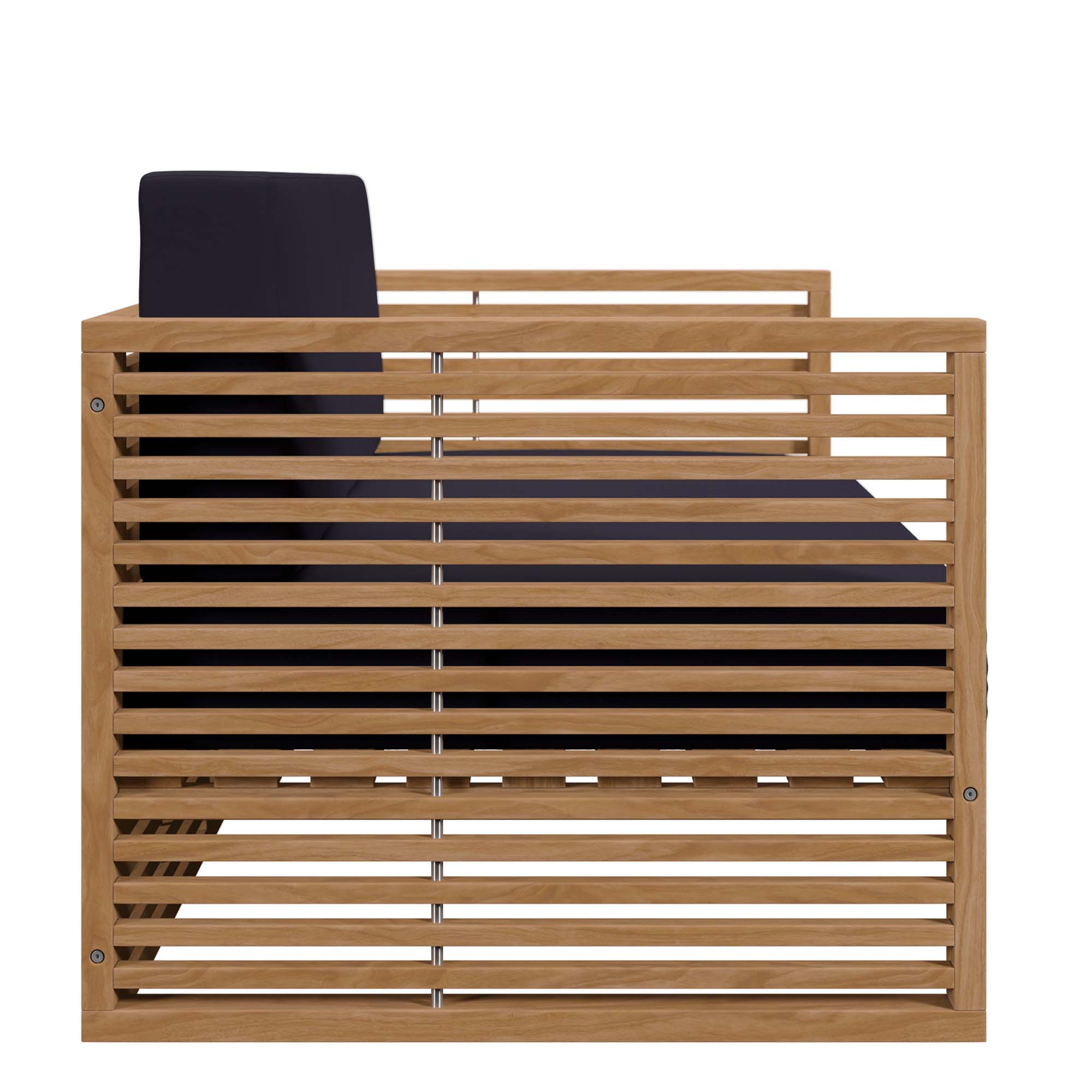 Carlsbad Teak Wood Outdoor Patio Loveseat by Modway - Image 3