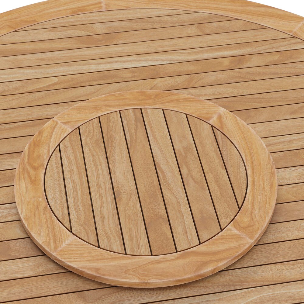 Wellspring 63" Outdoor Patio Teak Wood Dining Table in Natural by Modway - Image 4