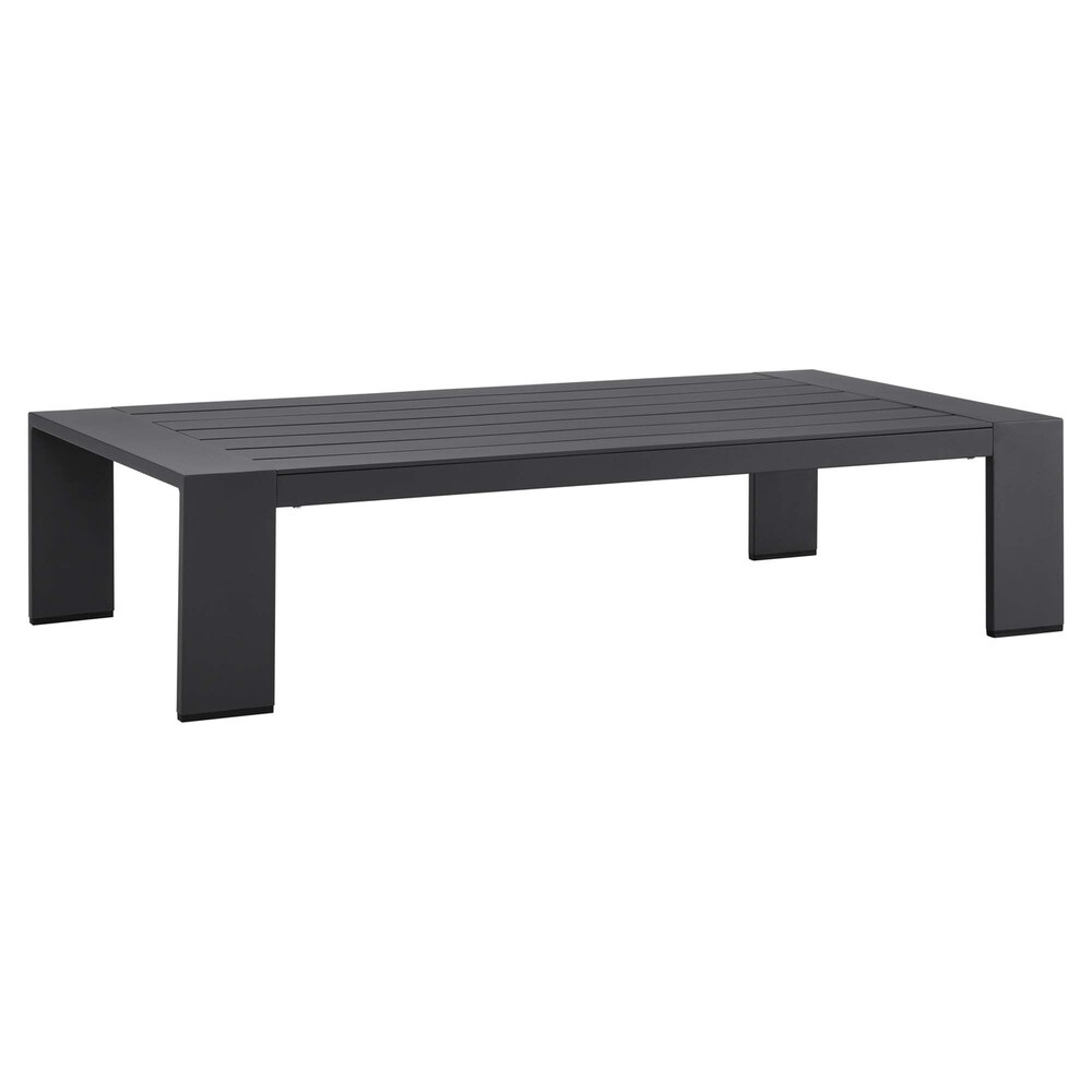 Tahoe 3-Piece Outdoor Patio Powder-Coated Aluminum Set in Gray White by Modway - Image 11