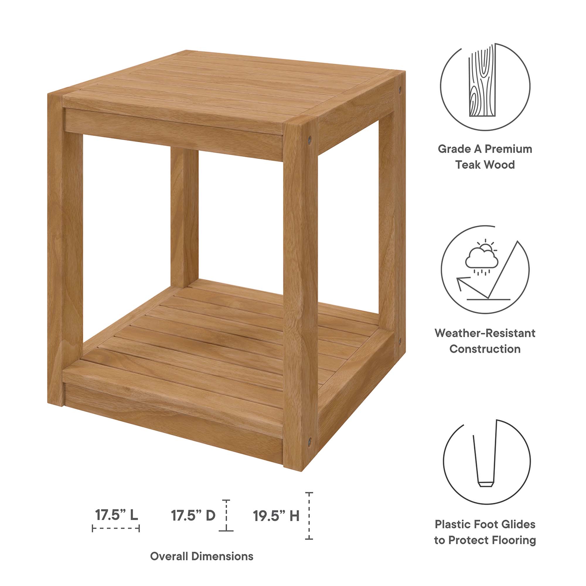 Carlsbad 6-Piece Teak Wood Outdoor Patio Set by Modway - Image 5