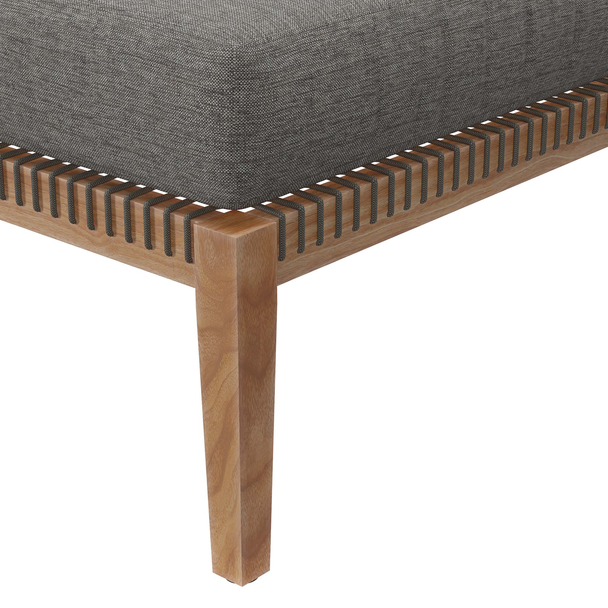 Clearwater Outdoor Patio Teak Wood Ottoman by Modway - Image 5