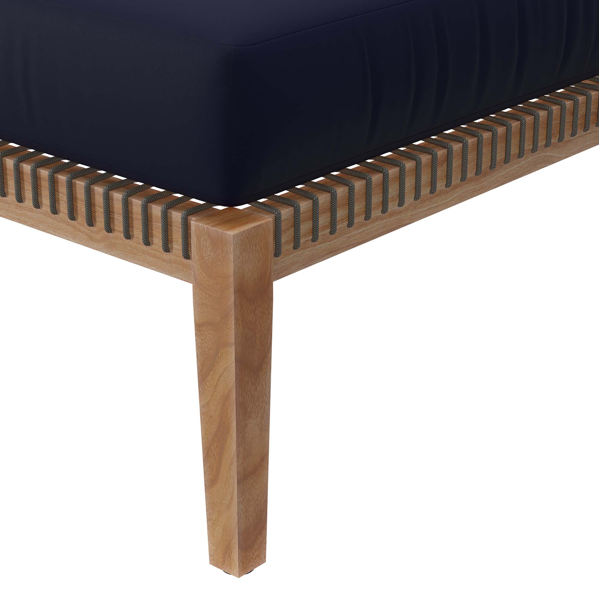 Clearwater Outdoor Patio Teak Wood Ottoman by Modway - Image 5