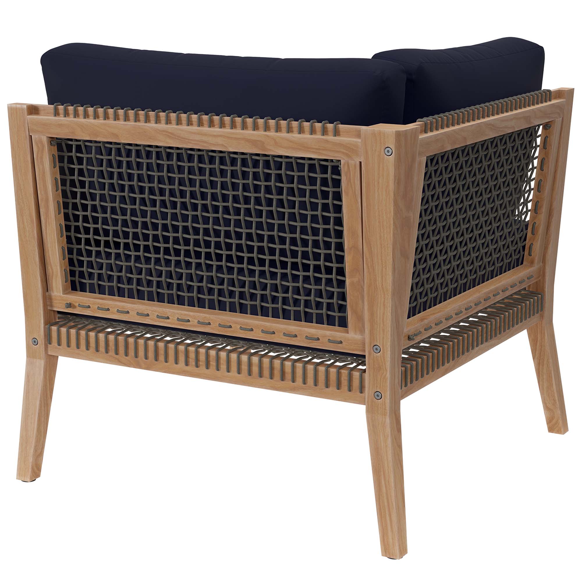 Clearwater Outdoor Patio Teak Wood Corner Chair by Modway - Image 3