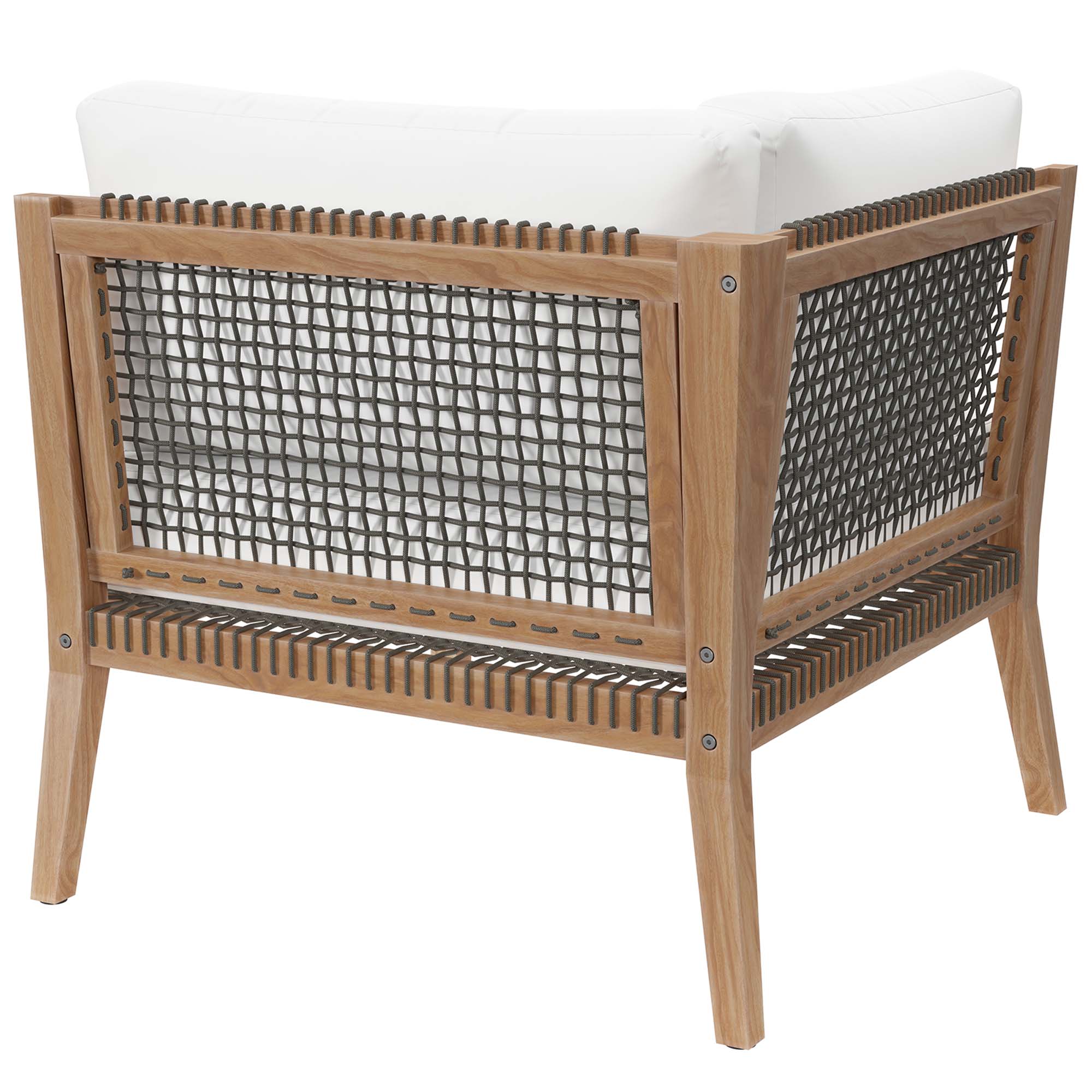 Clearwater Outdoor Patio Teak Wood Corner Chair by Modway - Image 3
