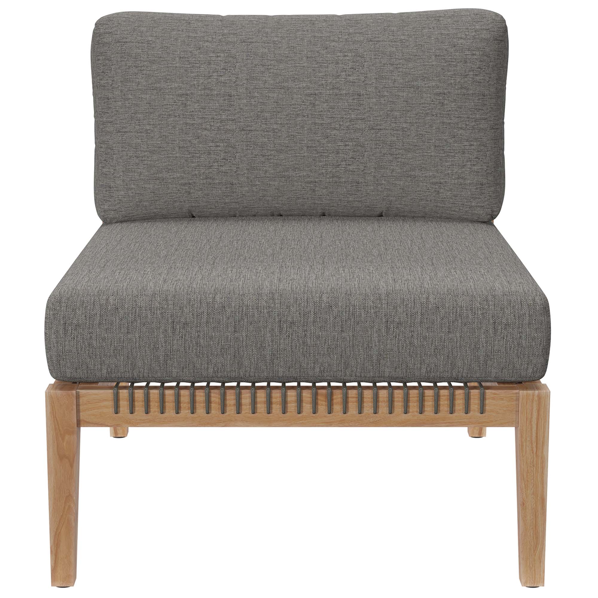Clearwater Outdoor Patio Teak Wood Armless Chair by Modway - Image 5