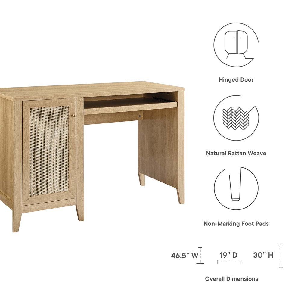 Soma 47" Office Desk in Oak by Modway - Image 2