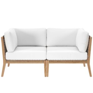 Clearwater Outdoor Patio Teak Wood Loveseat by Modway