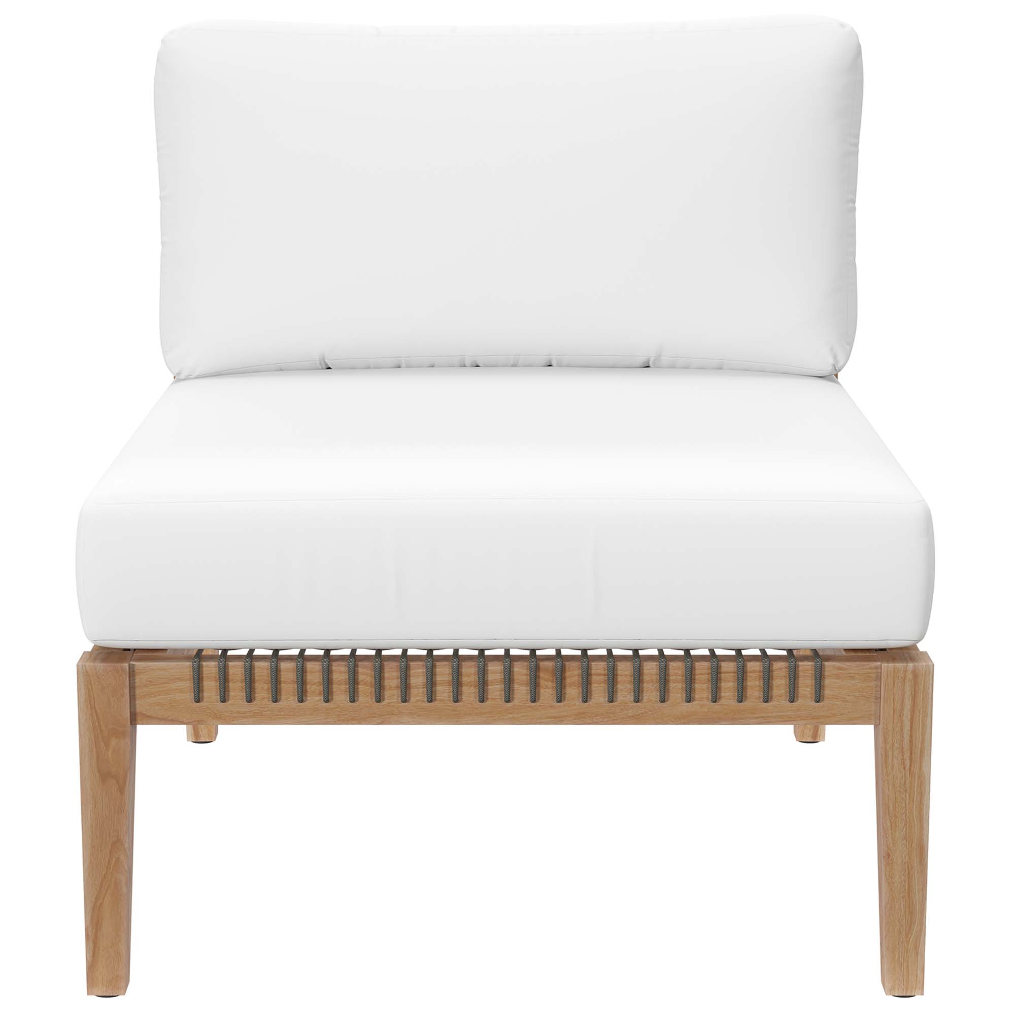 Clearwater Outdoor Patio Teak Wood Sofa by Modway - Image 9