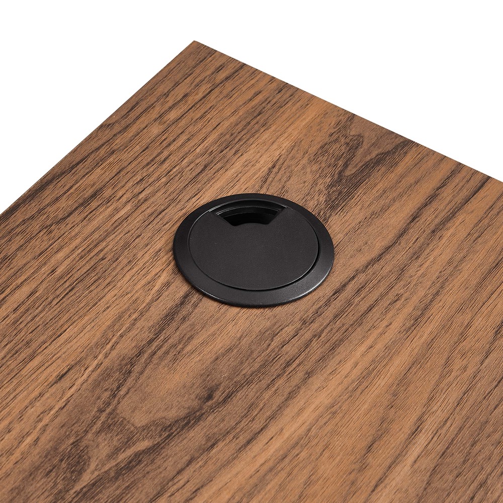 Render Wall Mount Corner Office Desk in Walnut by Modway - Image 6