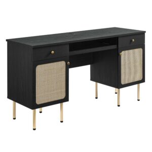 Chaucer Office Desk by Modway in Black by Modway